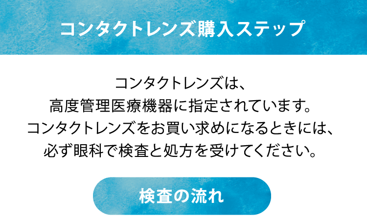 コンタクトレンズ購入ステップ